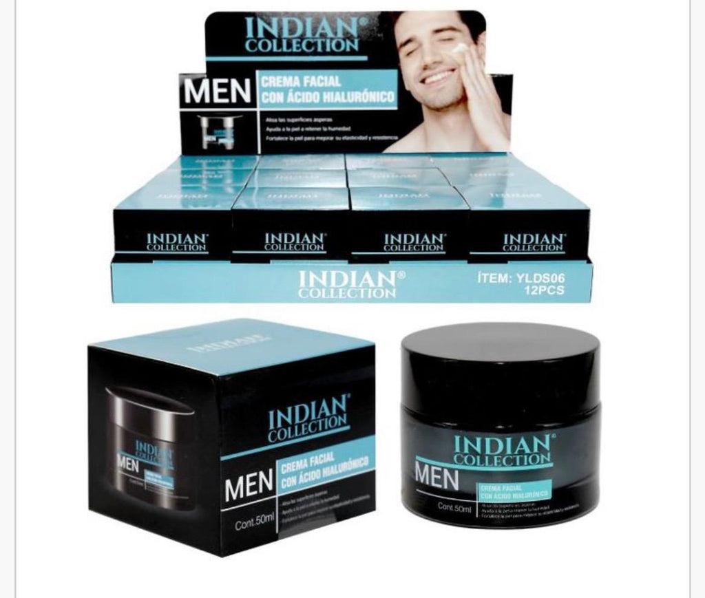 Crema facial para hombre con ácido hialurónico · foto del proveedor