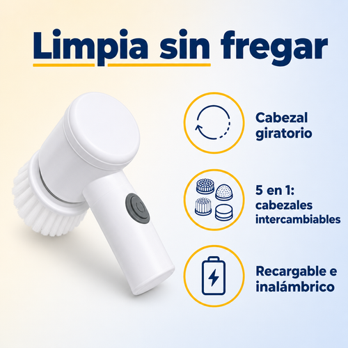 Cepillo Eléctrico de Limpieza para Baño y Cocina