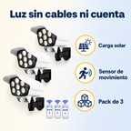 Pack 3 Focos Solares con Sensor de Movimiento