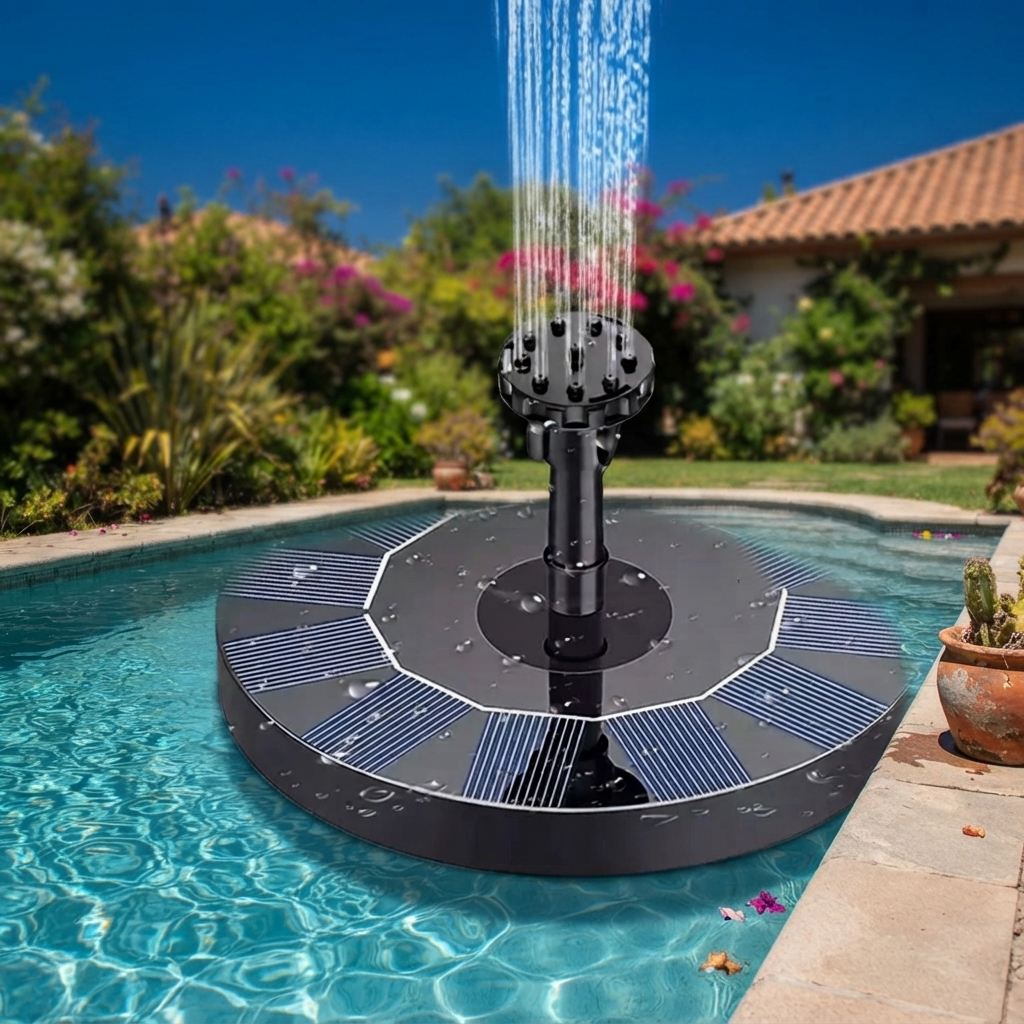Fuente de Agua Solar Flotante para Piscina
