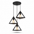 Lámpara Colgante Industrial Triángulo 3 Luces