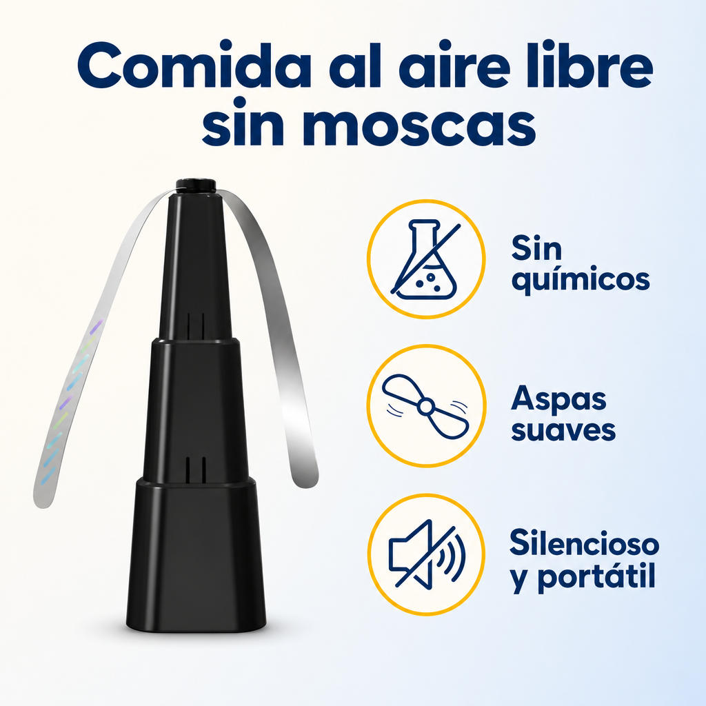 Ventilador Repelente de Moscas para Mesa