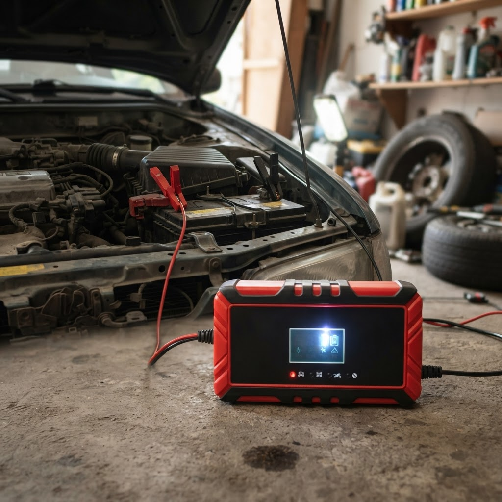 Cargador Inteligente de Batería para Auto 12V