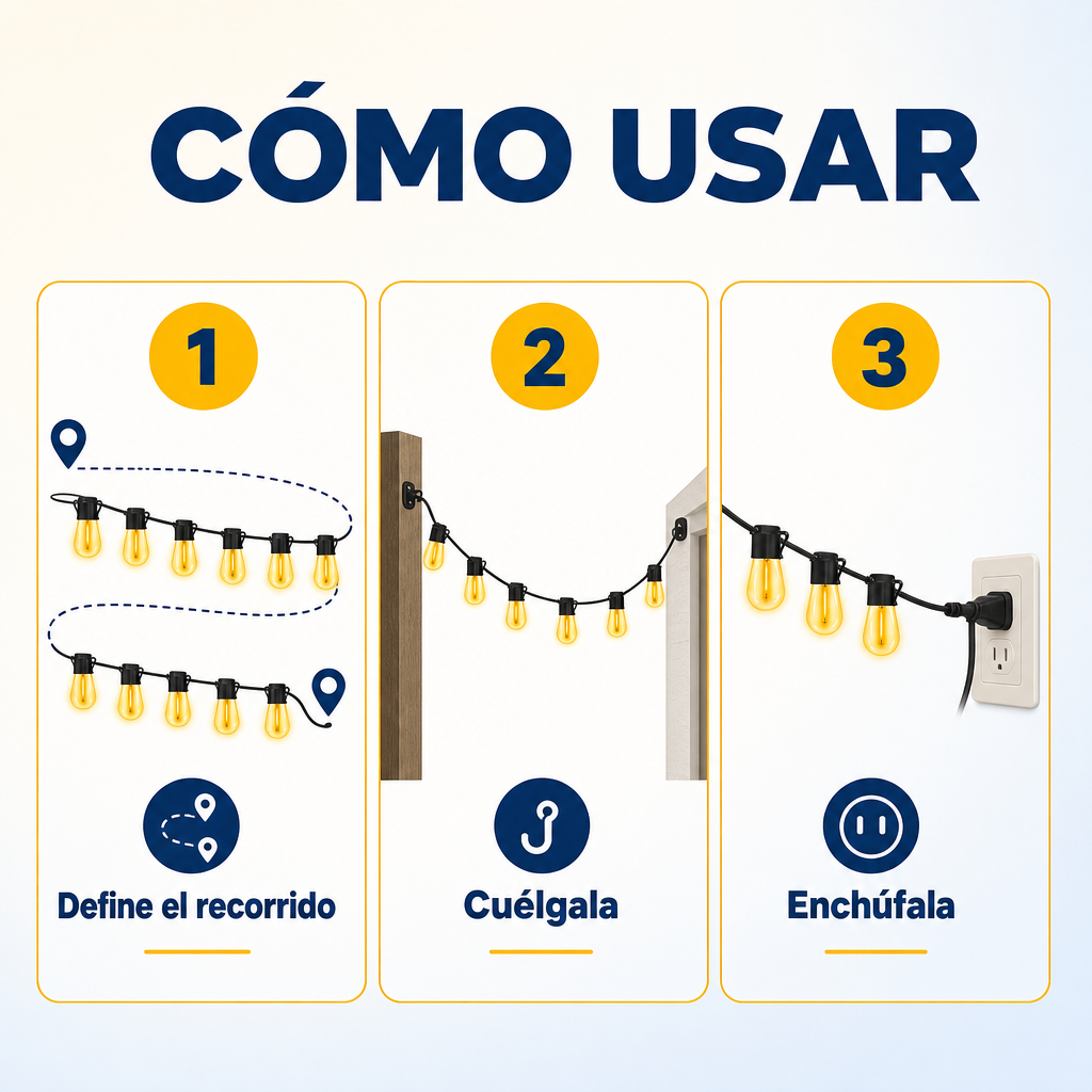 Guirnalda de Luces LED Exterior 5 m