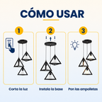 Lámpara Colgante Industrial Triángulo 3 Luces