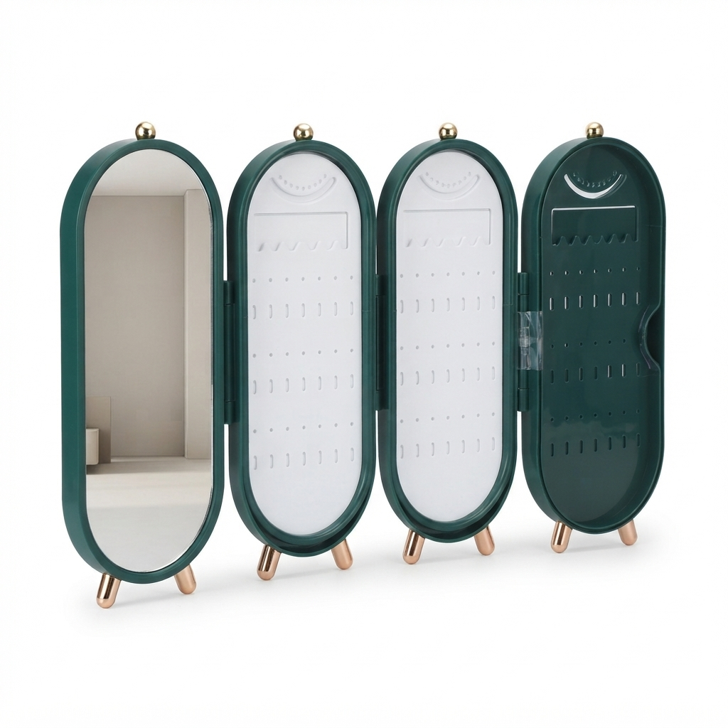 Joyero Organizador Plegable con Espejo
