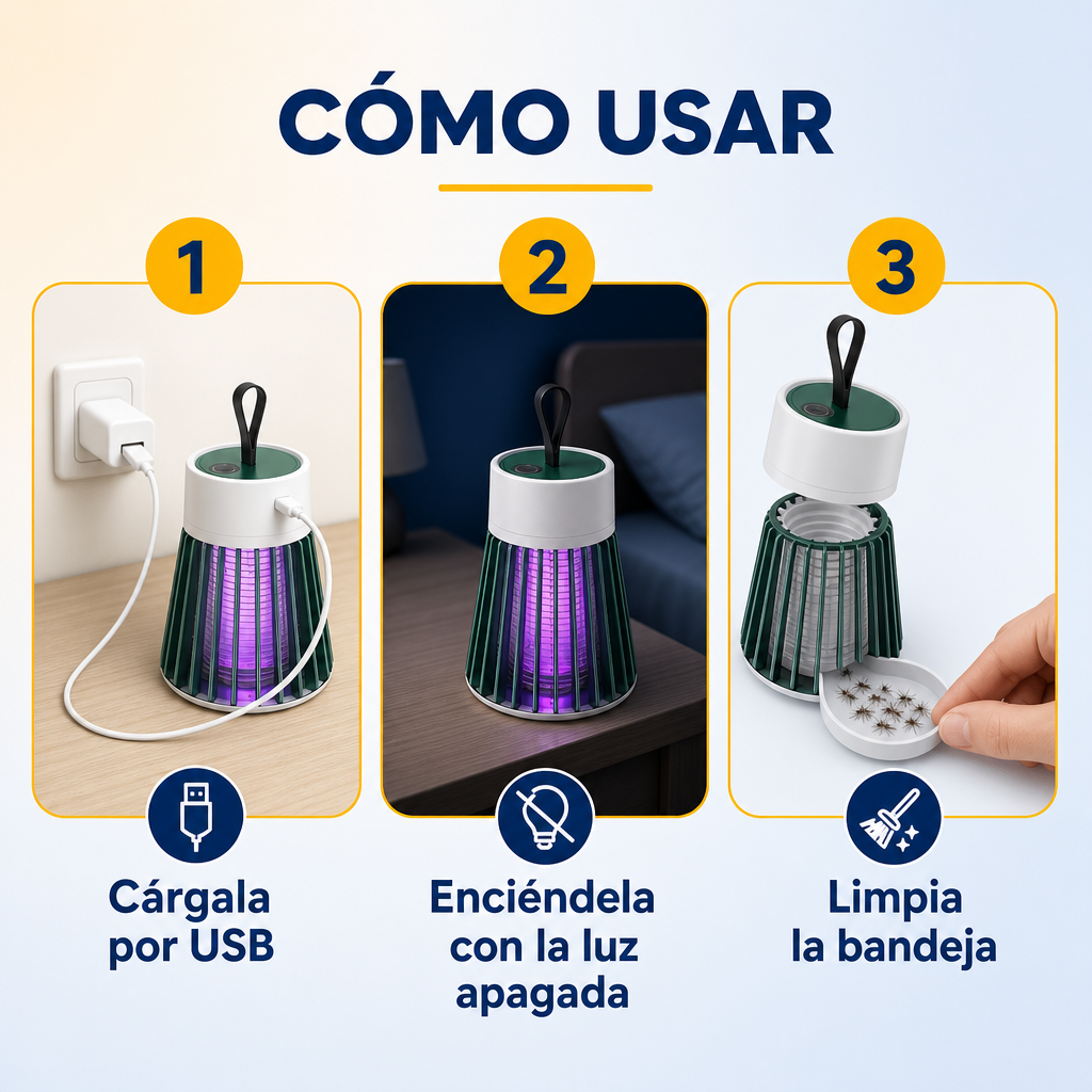 Lámpara Mata Mosquitos Recargable (Pack 2)