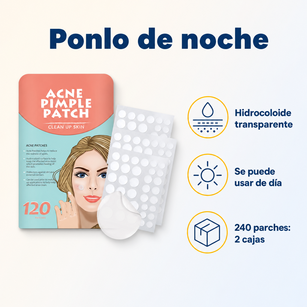 Pack 2 Cajas Parches Hidrocoloides para el Acné (240 parches)