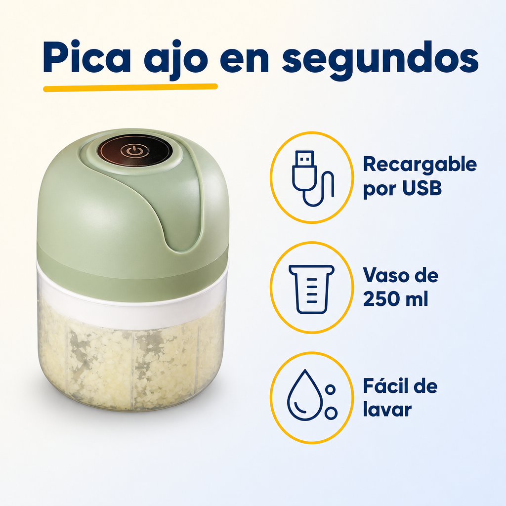 Picador Eléctrico de Ajo y Verduras 250 ml