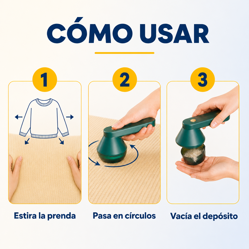 Quita Pelusas Eléctrico Recargable