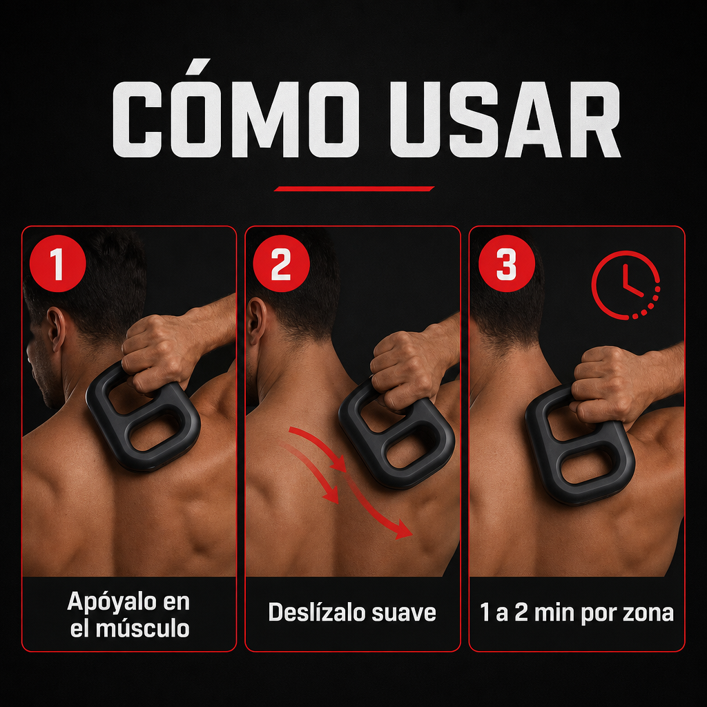 Masajeador de Fascia Manual Portátil · Negro – cómo usar