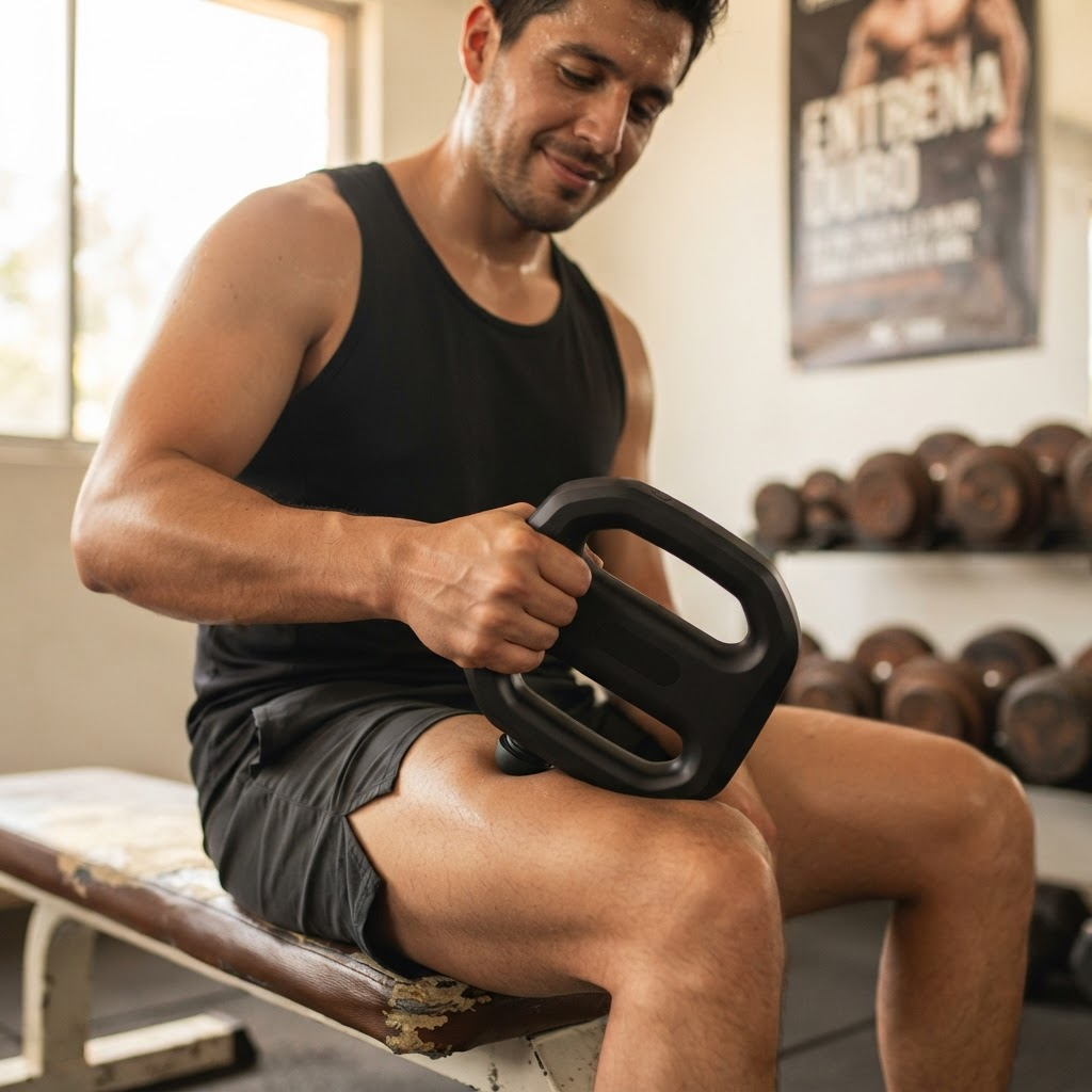 Masajeador de Fascia Manual Portátil · Negro – en uso