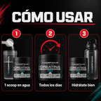 Creatina Monohidratada Micronizada 300 g · 60 Porciones – cómo usar