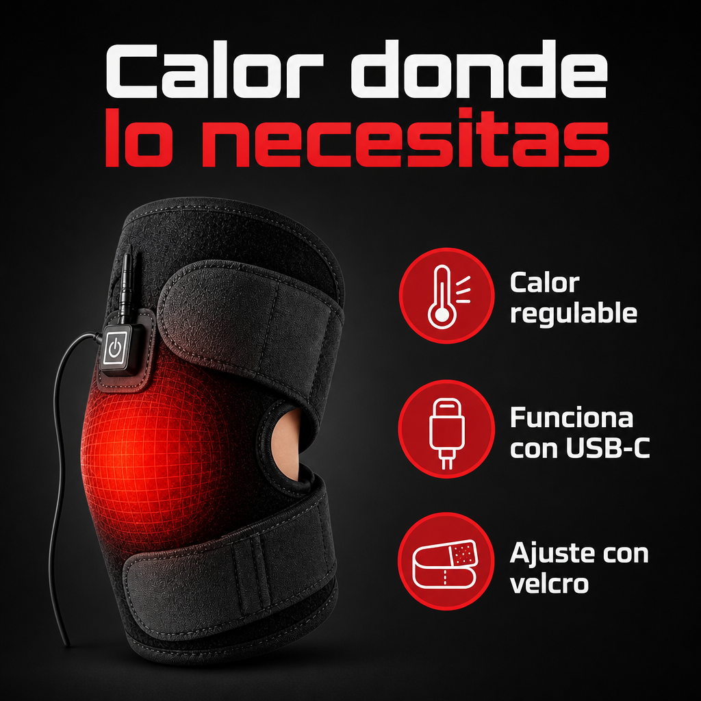 Rodillera térmica negra · beneficios
